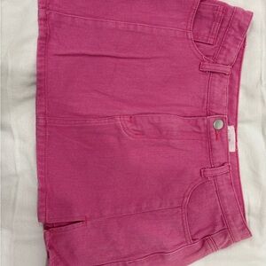 Pink Jean Mini Skirt
